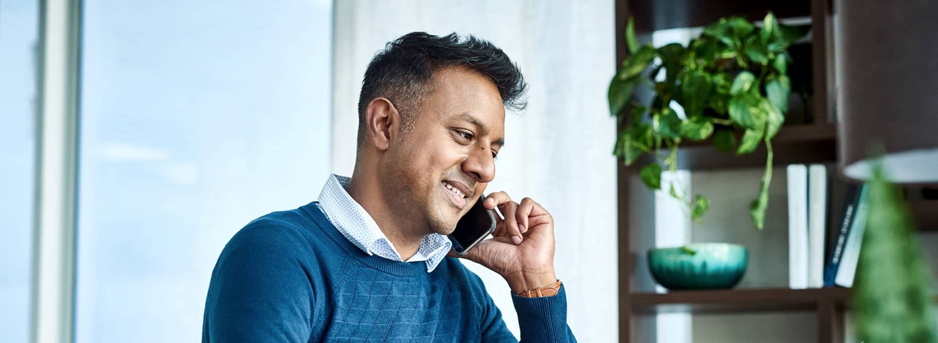 man talking on a mobile phone