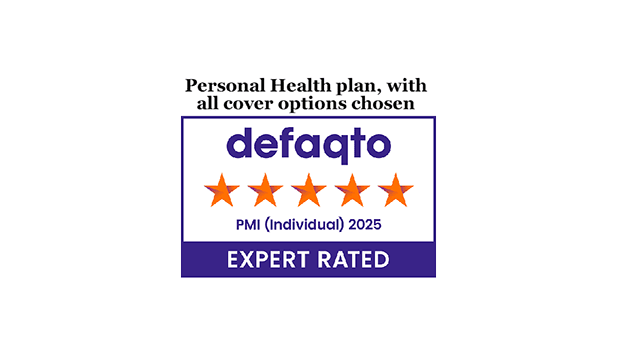 Defaqto 5 star rating for PMI 2025