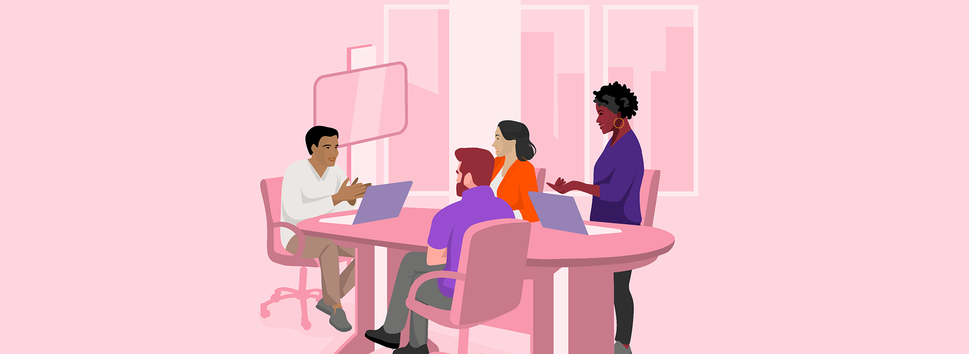 A meeting illustration