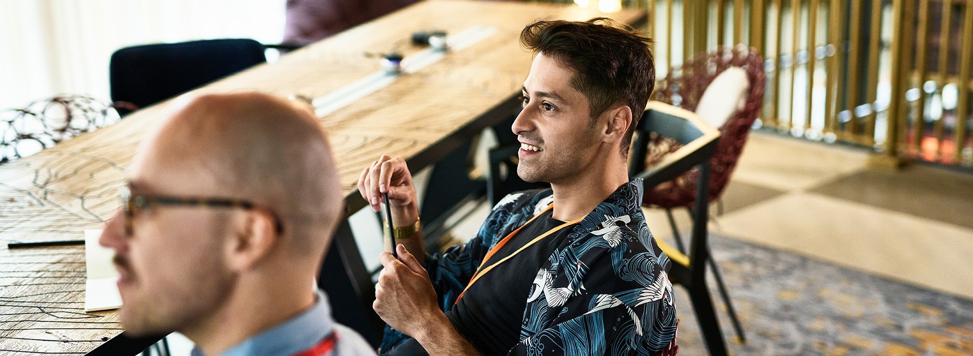 Man listening
