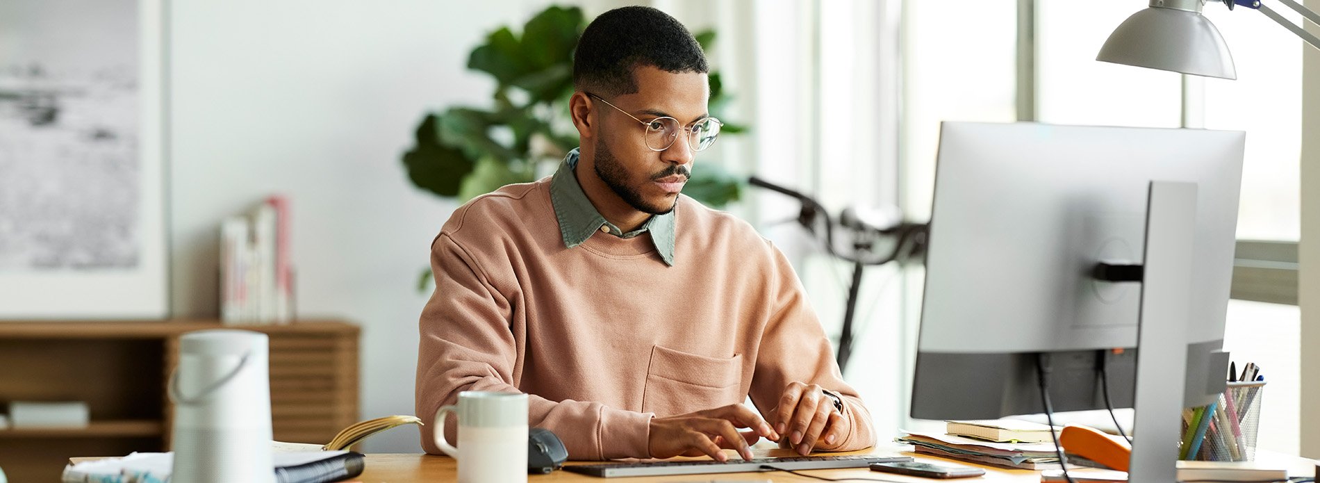 Man on computer
