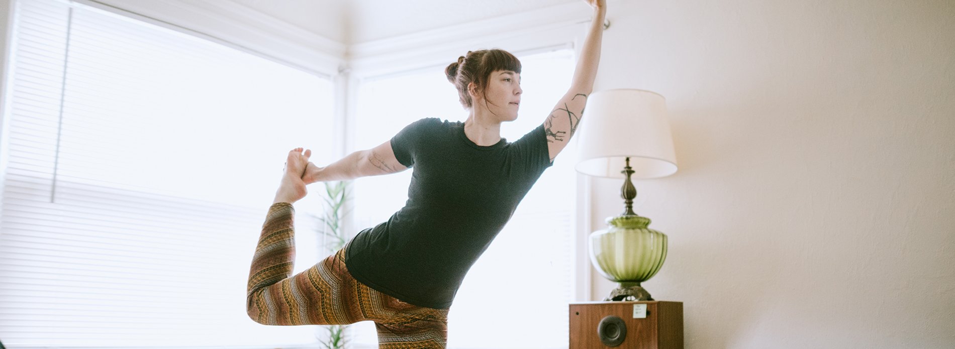 Woman stretching