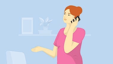 Women on telephone call illustration