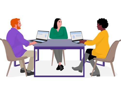 illustration of office coworking