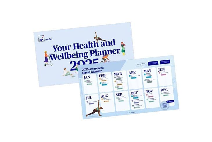 health and wellbeing calendar planner