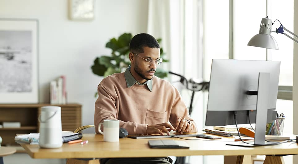 Man on a laptop