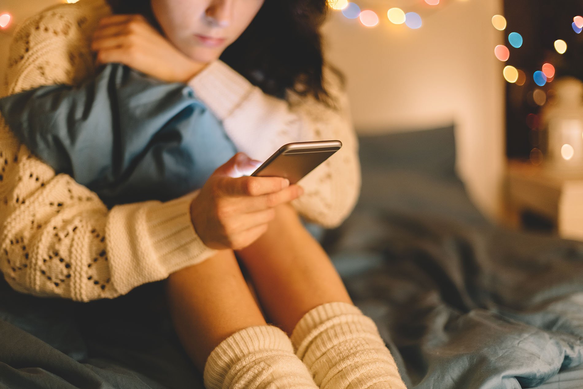 teenage girl on phone