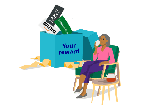 illustration showing reward options