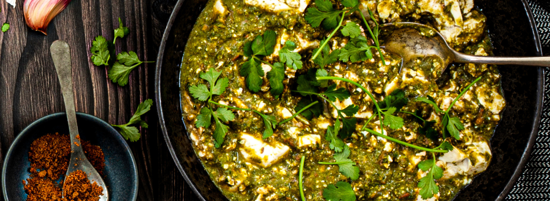 Spinach and tofu curry