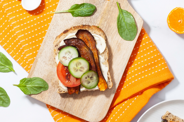 Vegan bacon sandwich