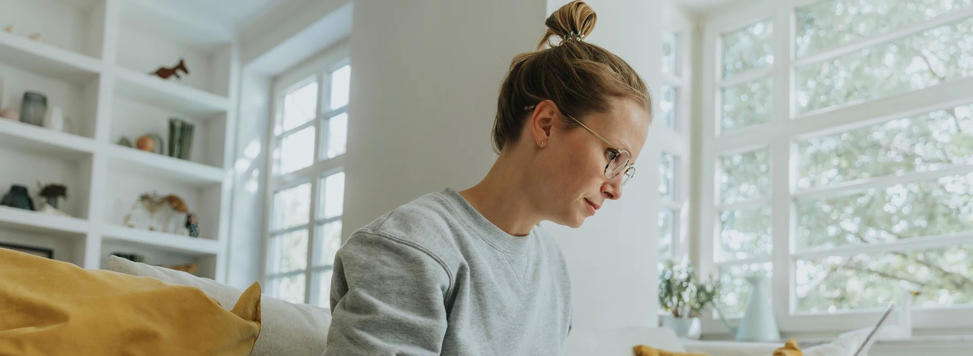 Woman working at computer