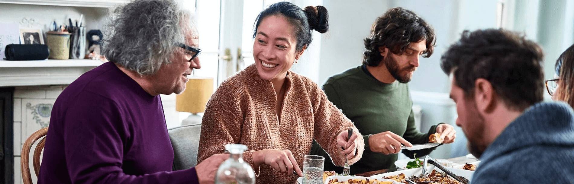 people eating at a table